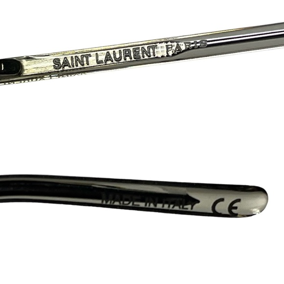 NEW Saint Laurent 53mm Transparent Round Optical Eyeglasses Beige - Picture 8 of 12